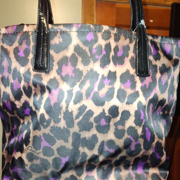 Coach ocelot purple lepord print bag NWT - Picture 3 of 7